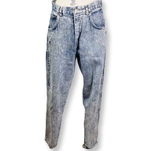 Vintage Acid Wash Pure Jeanswear 1980s High Rise Taper Leg Mom Jeans 31" Waist